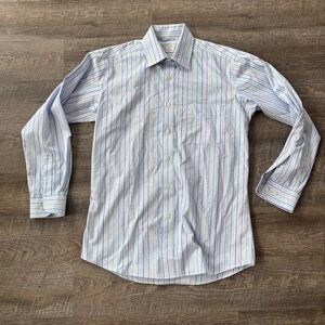 SERO by Forsyth Classic Multicolor Striped Men's Dress Shirt - Medium